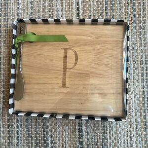 Monogrammed Cheese Board with Spreader